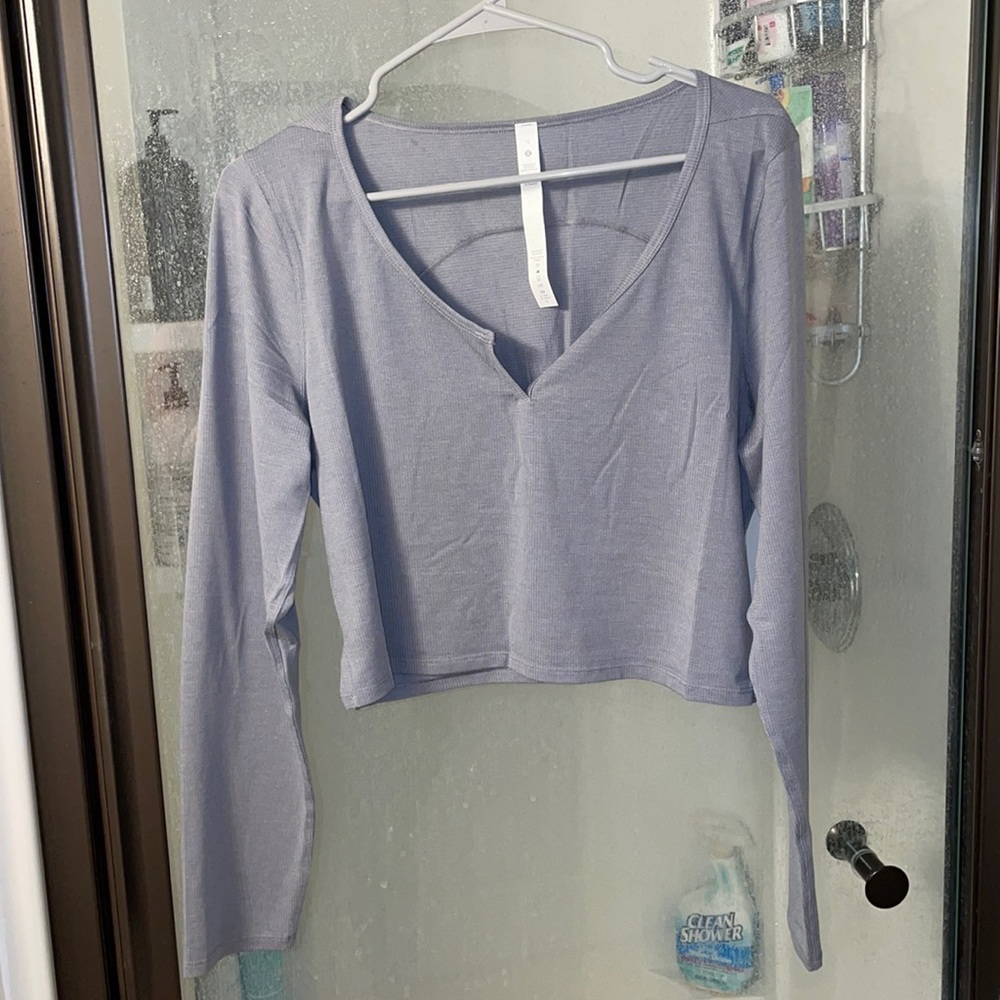 Lululemon Cropped Henley Long Sleeve